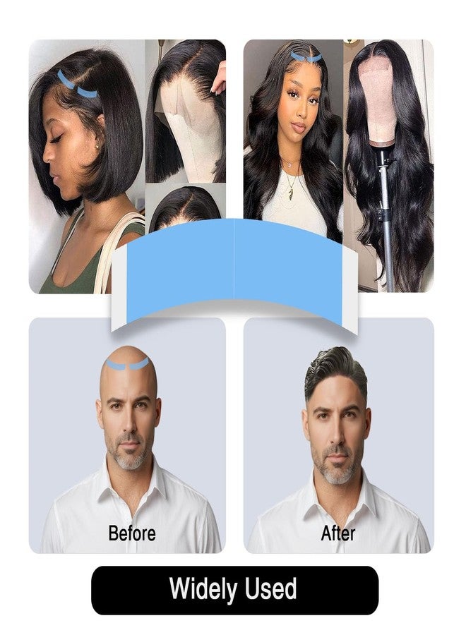 Yunle Lace Front Wig Tape Double Sided Wig Tape for Lace Wigs 36 PCS Strong Adhesive Tape Waterproof Tape for Wigs Toupee Hairpiece Blue 1/2 - Image 5